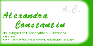 alexandra constantin business card